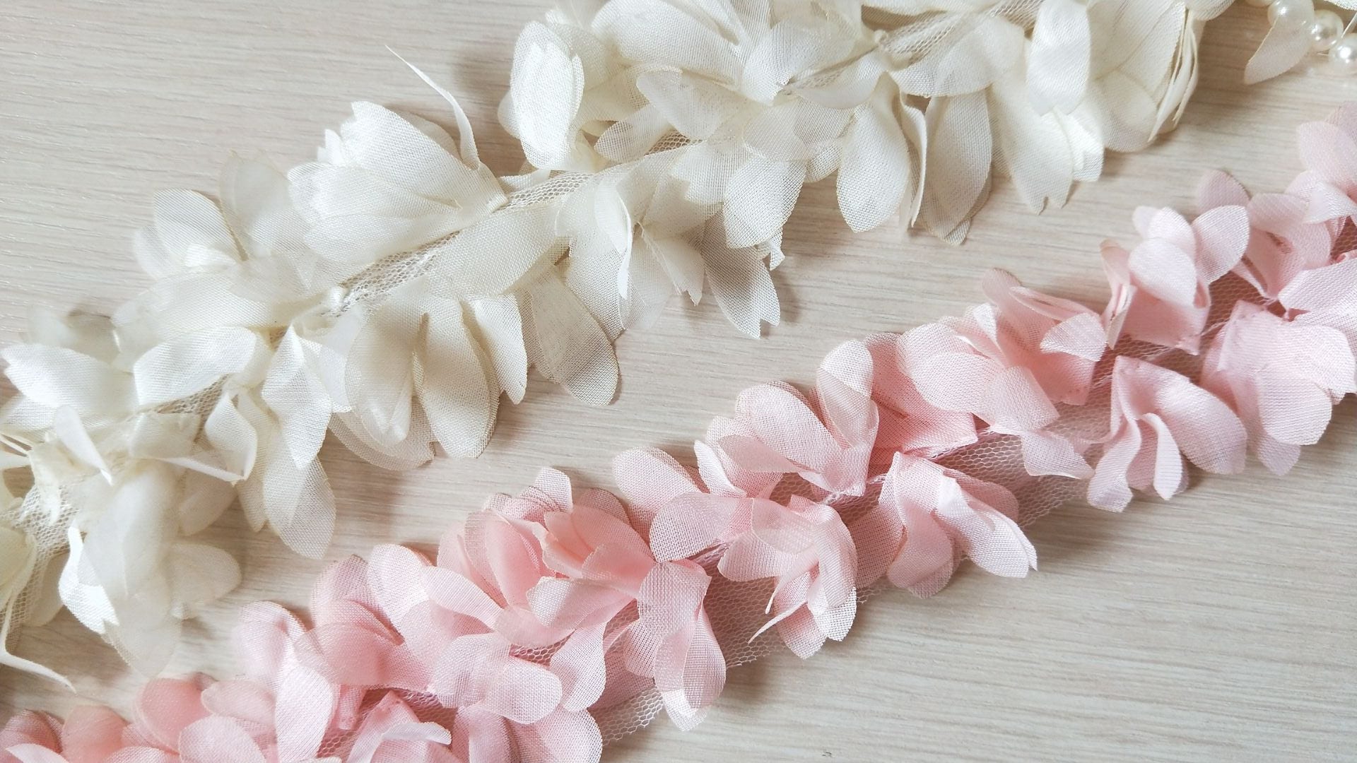 Stiff Chiffon Leaves Lace Trim Tulle Lace 2 Colors For DIY Etsy