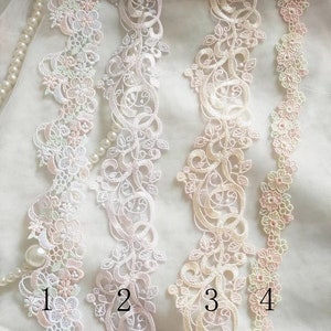 Exquisite Venice Lace Trim Scalloped Floral Embroidery Necklace Supplies 4 Styles