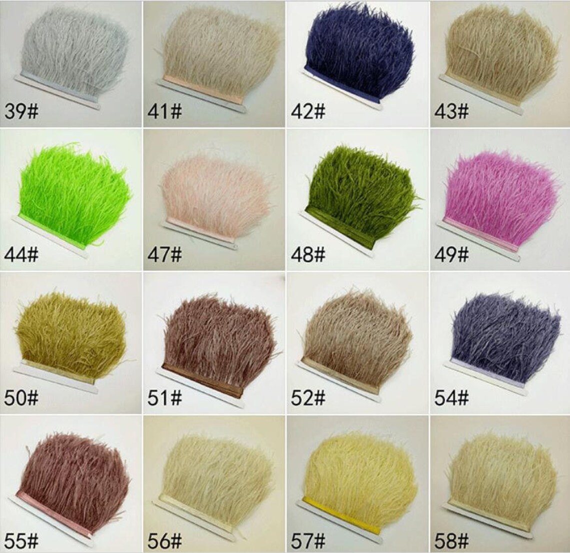 Orlo Sfrangiato Con Piume Di Struzzo Finte - Nastro Di Raso 1m | Per Costumi E Decorazioni Fai Da Te - Foto 8