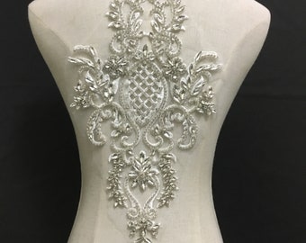 Gorgeous Rhinestone Crystal Applique For Bridal Accessories Wedding Dress Sash Haute Couture Costume Embellishment