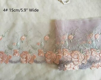 On Sale 10 Styles 4-15 Yards Long Piece Embroidered Lace Trims #1-10