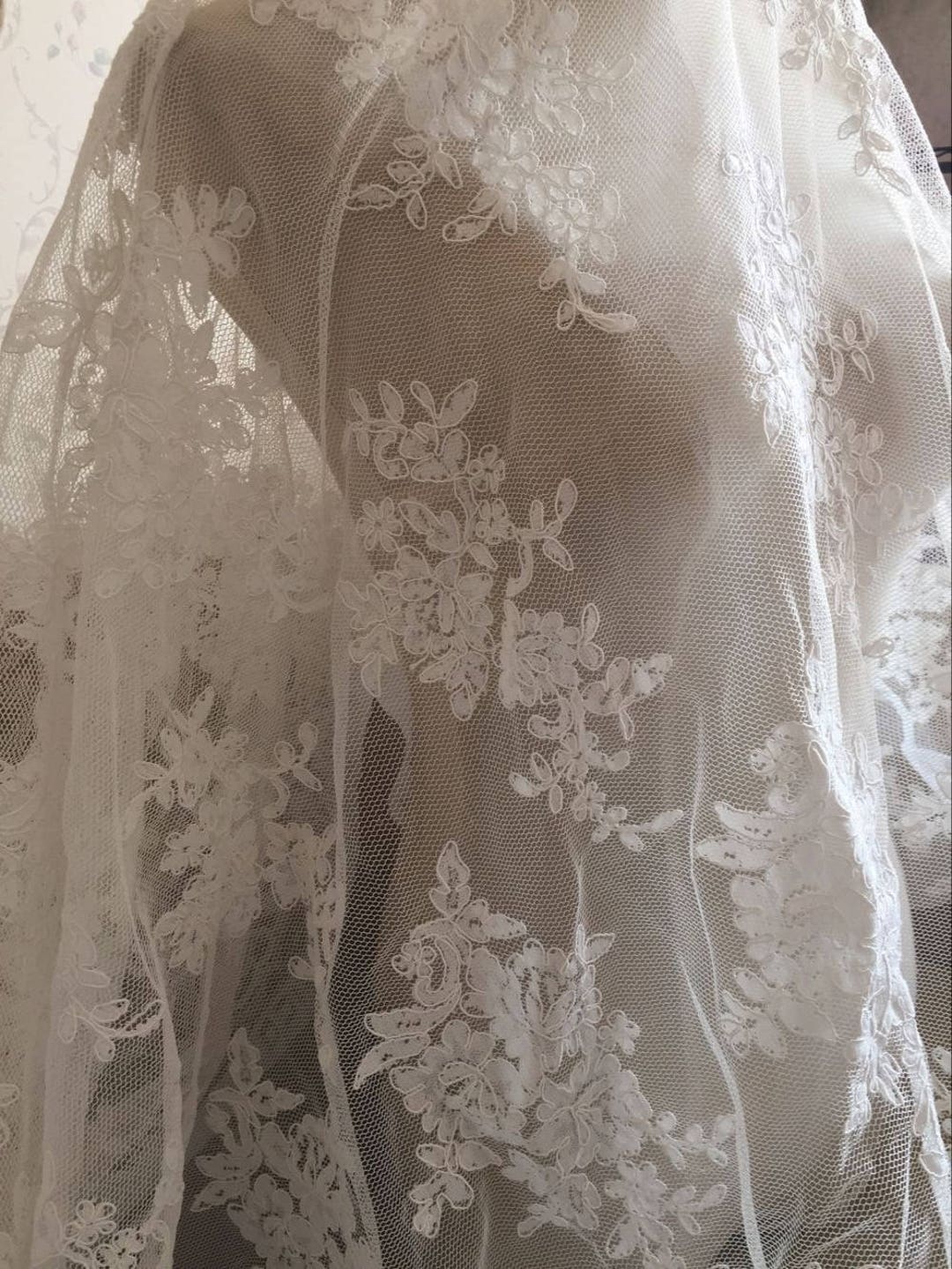 Fabulous Alencon Lace Fabric Luxury Ivory Wedding Lace - Etsy