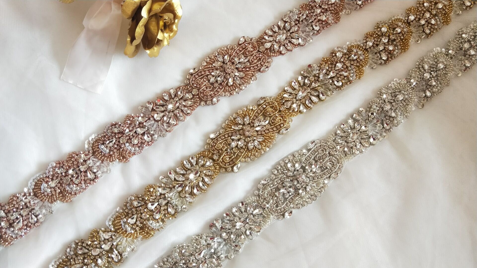 Luxury Rhinestone Crystal Lace Trim 2 Wide for Bridal Etsy UK