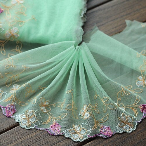 Gorgeous Tulle Lace Trim Floral Embroidered Scalloped Lace - Etsy