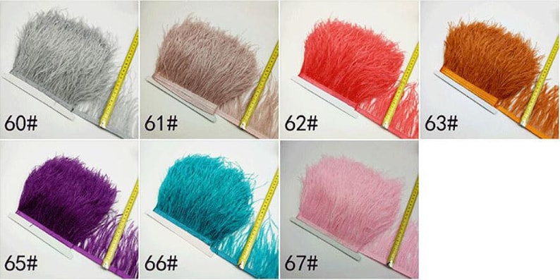 Orlo Sfrangiato Con Piume Di Struzzo Finte - Nastro Di Raso 1m | Per Costumi E Decorazioni Fai Da Te - Foto 7