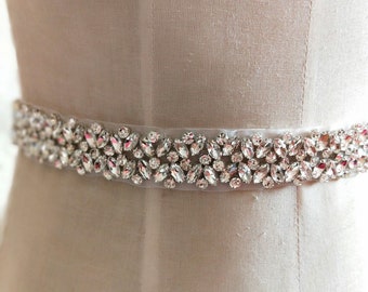 Bordure en dentelle de cristal strass clair pour les accessoires de mariée mariage robe ceinture ceinture bandeau bretelles Costume embellissement