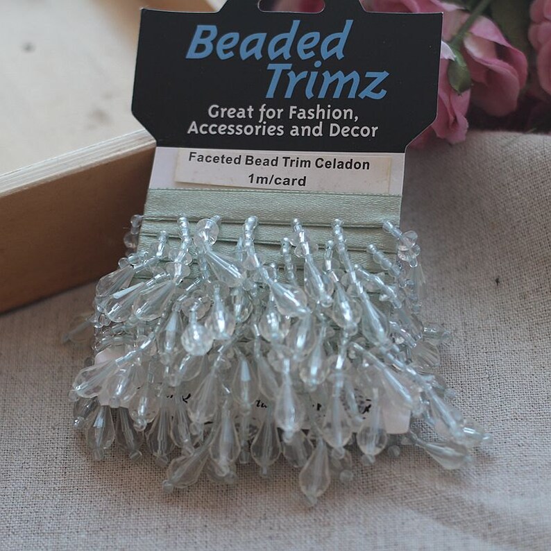 Faceted Bead Lace Trim Beaded Trims for Fashion Accessories Etsy