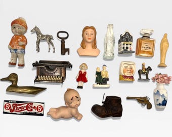Vintage Trinket Mini Figurine | Small Miniature Collectible | Retro Decor | Curio Cabinet Shelf Decor