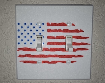 Light Switch Covers (American Flag Colored)