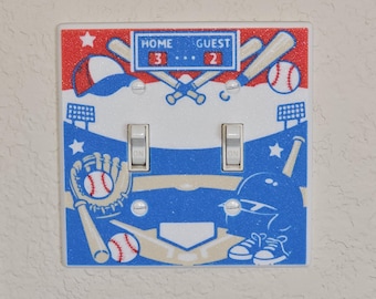Cubiertas para interruptores de luz (con temática de béisbol)
