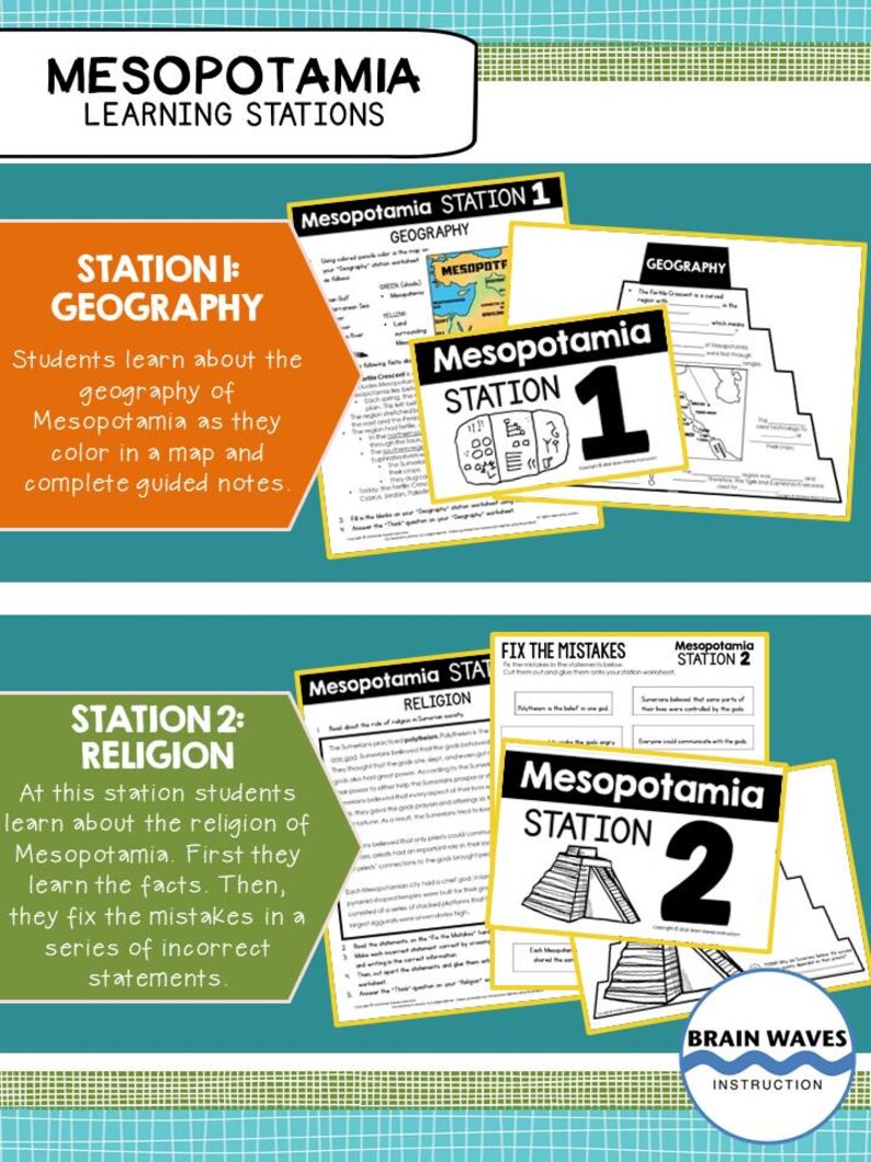 Ancient Mesopotamia Learning Stations and 3D Ziggurat Project | Ancient ...