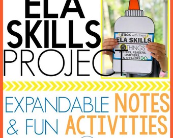Back to School ELA Project: Reading, Writing, Speaking, Listening (PDF) Grades 4-8