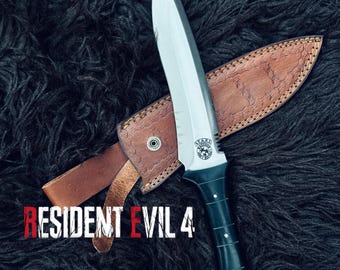 Resident Evil 4 Knife Replica: Handmade D2 Steel Survival Knife
