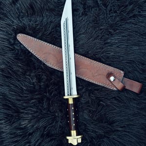 Custom handmade Viking Seax knife Merovingian Seax knife for historical display hunting knife Gift for him birthday present for him