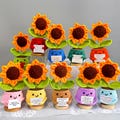 Crochet Sunflower Plant,Sunflower in Pot, Home Decor,Encouragement Daily Positive Affirmations, Home Decor,Birthday Gift for Her,Emotional