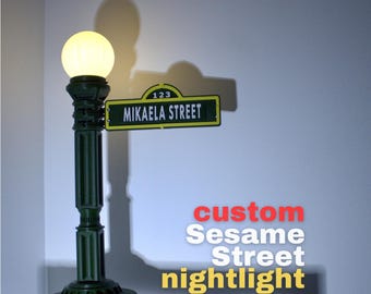 Sesame Street Night Light W/ Personalized Name Plate