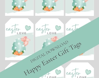 Printable Easter Gift Tags – Cute Bunny Design