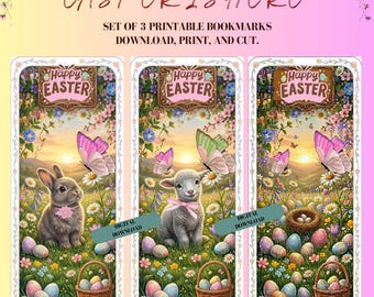 Cute Easter Animal Bookmarks