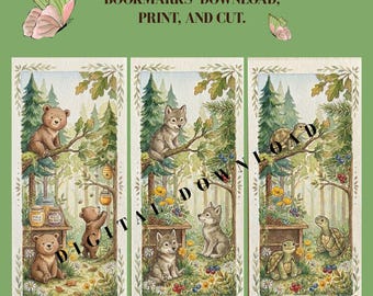 Cute Woodland Animal Bookmarks