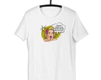 女性用おもしろ更年期Tシャツ | HRTユーモアTシャツ | ホットフラッシュ中年期危機Tシャツ | 更年期ギフト | レトロフェミニストグラフィックTシャツ
