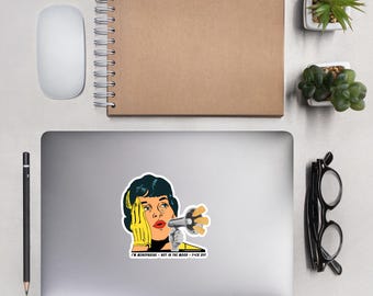 Funny Menopause Sticker | Hot Flushes Cold Shoulders | Retro Laptop Sticker for Women | Midlife Humour Gift | Menopause Merch