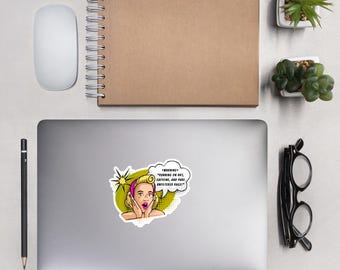 Funny Menopause Sticker | Hot Flushes Cold Shoulders | Retro Laptop Sticker for Women | Midlife Humour Gift | Menopause Merch