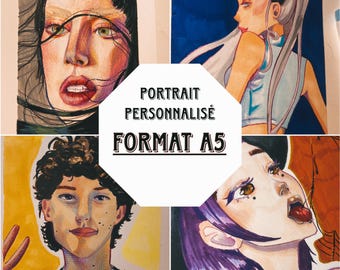 Ritratto umano/animale in formato A5
