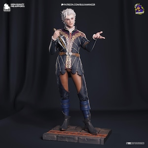 Astarion Figurine Baldur&#39;s Gate Fan Art Statuette: 12K Resin 3D print