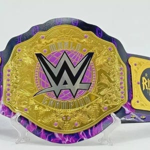 Rhea Ripley WWE Replica Championship Belt: Purple & Gold Cosplay Prop