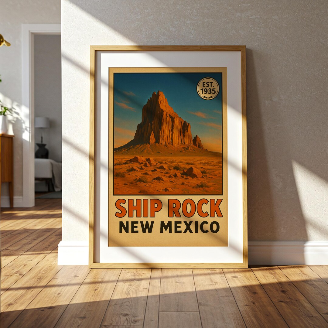 Ship Rock New Mexico Art Print, Navajo Monument, Desert Landscape