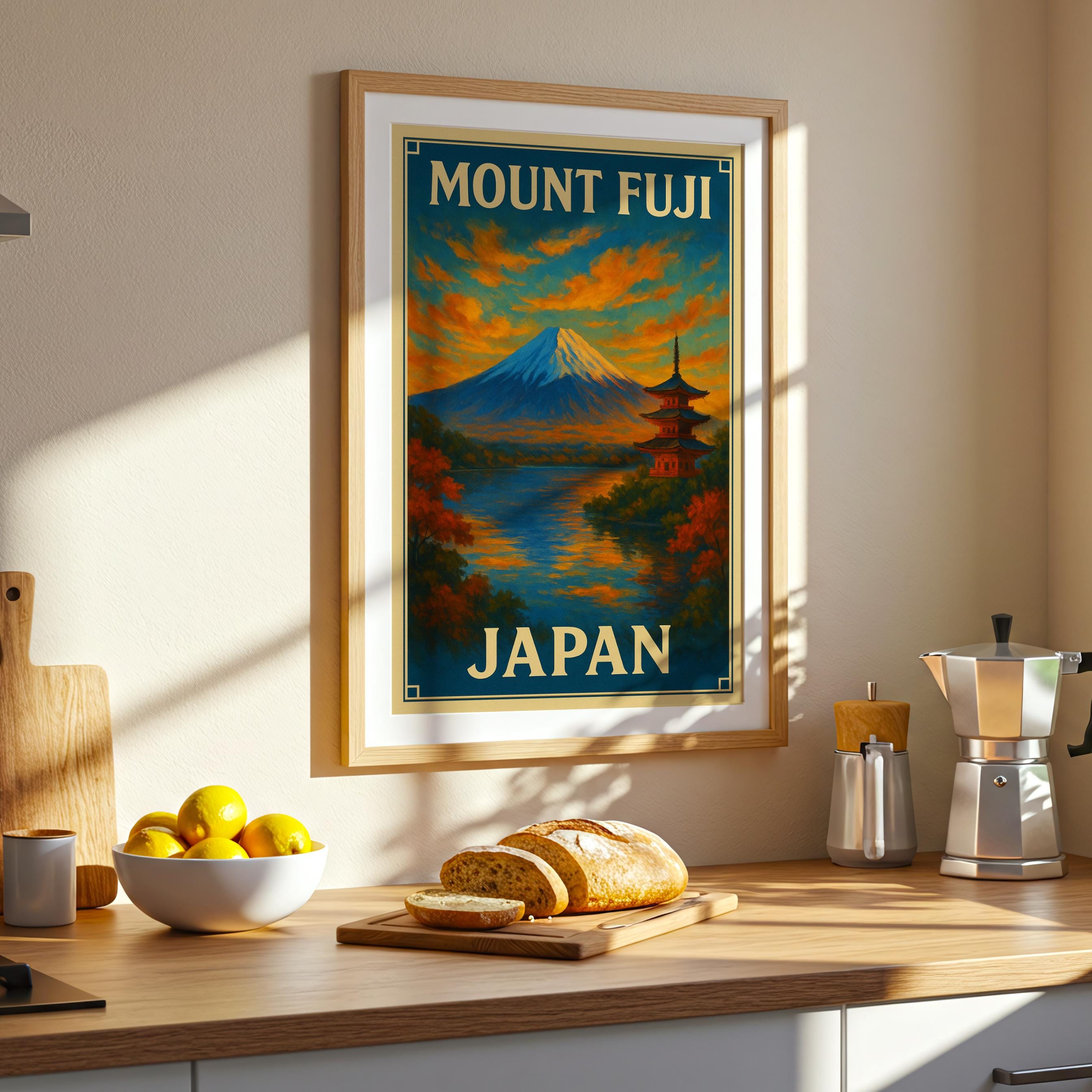 Mount Fuji Japan Vintage Travel Poster Wall Art - Etsy