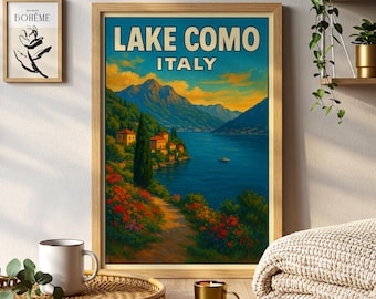Lake Como Italy Art Print: European Landscape Poster