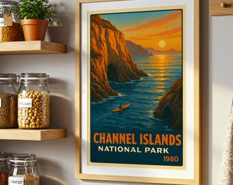 Channel Islands Nationalpark Poster, Küstenlandschaft Kalifornien Kunstdruck