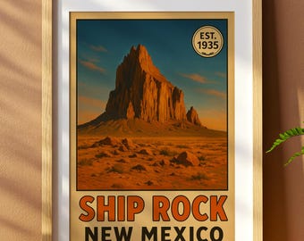 Ship Rock New Mexico Art Print, Navajo Monument, Desert Landscape
