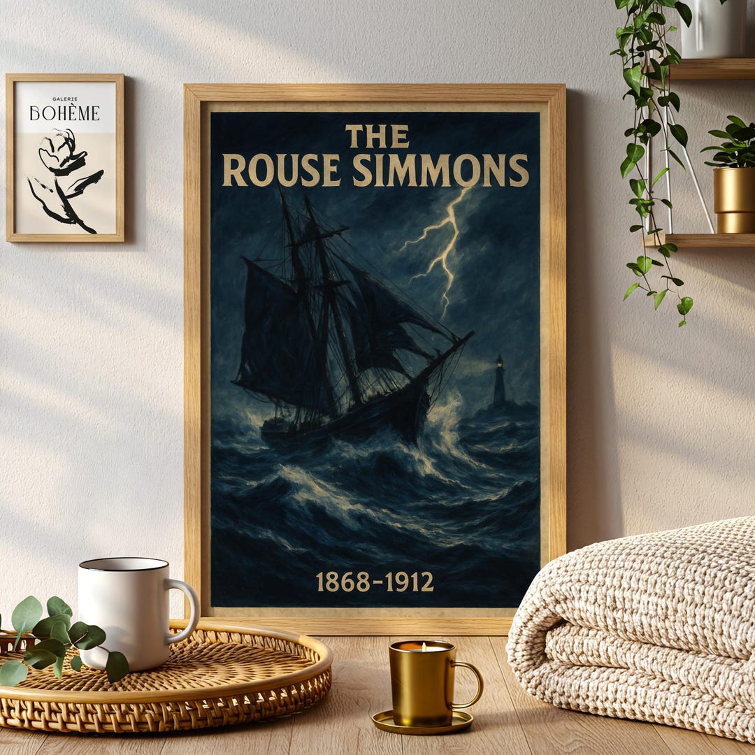 William Rouse Ship Rouse Simmons Great Lakes Ship Poster | Christmas Tree Ship Nautical ...
