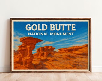 Gold Butte National Monument Poster Desert Rock Landscape Wall Art