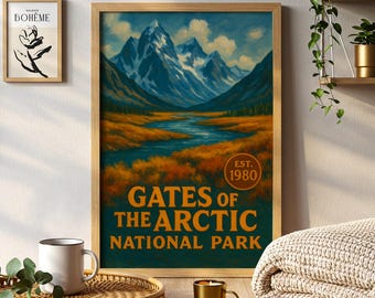風景の変容　英語版　2枚 北極の門の版画：アラスカの山の風景画 - Etsy 日本