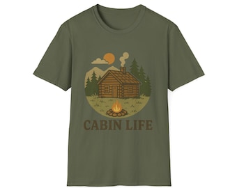 T-shirt souple unisexe Exploration d'aventures en plein air - Randonnée, camping, t-shirt confortable pour la vie en cabine, cadeau pour amoureux de la nature, explorateur de la nature