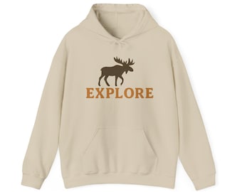 Sweat à capuche aventure en plein air, sweat-shirt de camping et de randonnée, pull douillet Cabin Life, haut confortable à capuche de montagne, vêtements de plein air unisexe
