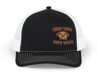 Casquette trucker snapback brodée avec ambiance extérieure, parfaite pour le camping, la randonnée, les amateurs de travail du bois, des cadeaux pour lui, des accessoires d'été