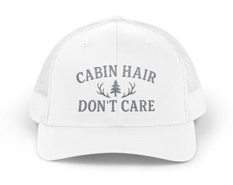 Casquette trucker brodée : les cheveux dans la cabine s'en moquent - Casquette d'extérieur rustique