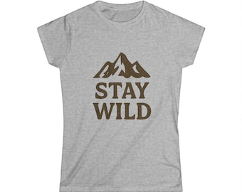 T-shirt souple style aventure en plein air pour femme, T-shirt confortable pour la randonnée en camping, la vie en cabine, Cadeau pour les amoureux de la nature, T-shirt Wilderness Vibes, Explorer