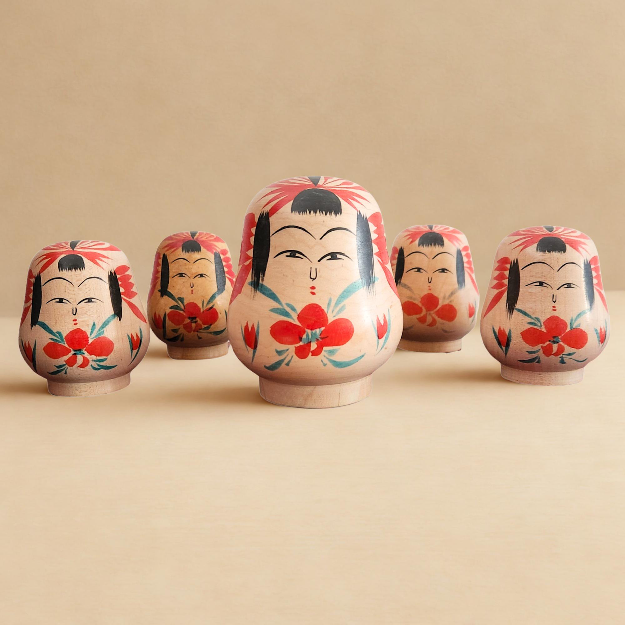 Vintage Mini Kokeshi Dolls - Etsy