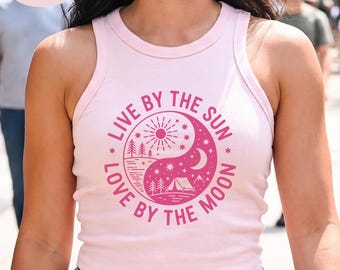 Live by Sun, Love by Moon Camping DTF Transfer (Ready to Press)