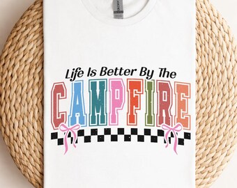 Campfire Life DTF Transfer: Ready to Press Outdoor Adventure Apparel