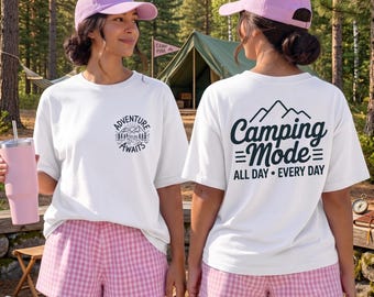 Camping Mode DTF Transfer: Adventure Awaits, Outdoor Apparel Graphic