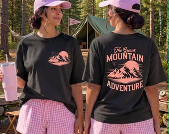 Mountain Adventure DTF Transfer: Ready to Press Outdoor Apparel Graphic