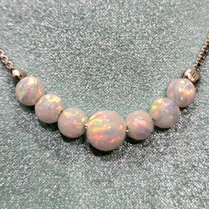 Jewelry chain silver 925 opal rhodium-plated wedding engagement gift best friend set possible opal necklace filigree minimalist