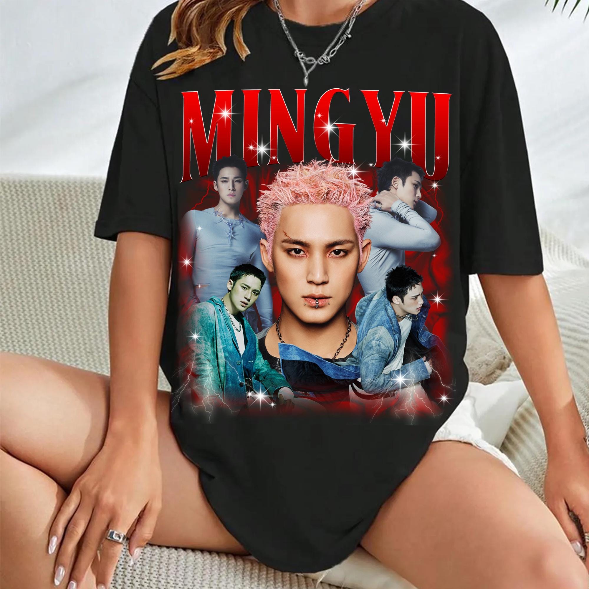 SEVENTEEN MINGYU NANA TOUR Tシャツ Mingyu Nana Tour Seventeen Fan Gift T-Shirt by Getlatests