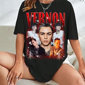 Retro Vernon Seventeen Kpop T-Shirt, Seventeen Right Here World Tour Shirt, Seventeen Happy Burstday Shirt,Seventeen Nana Tour Members